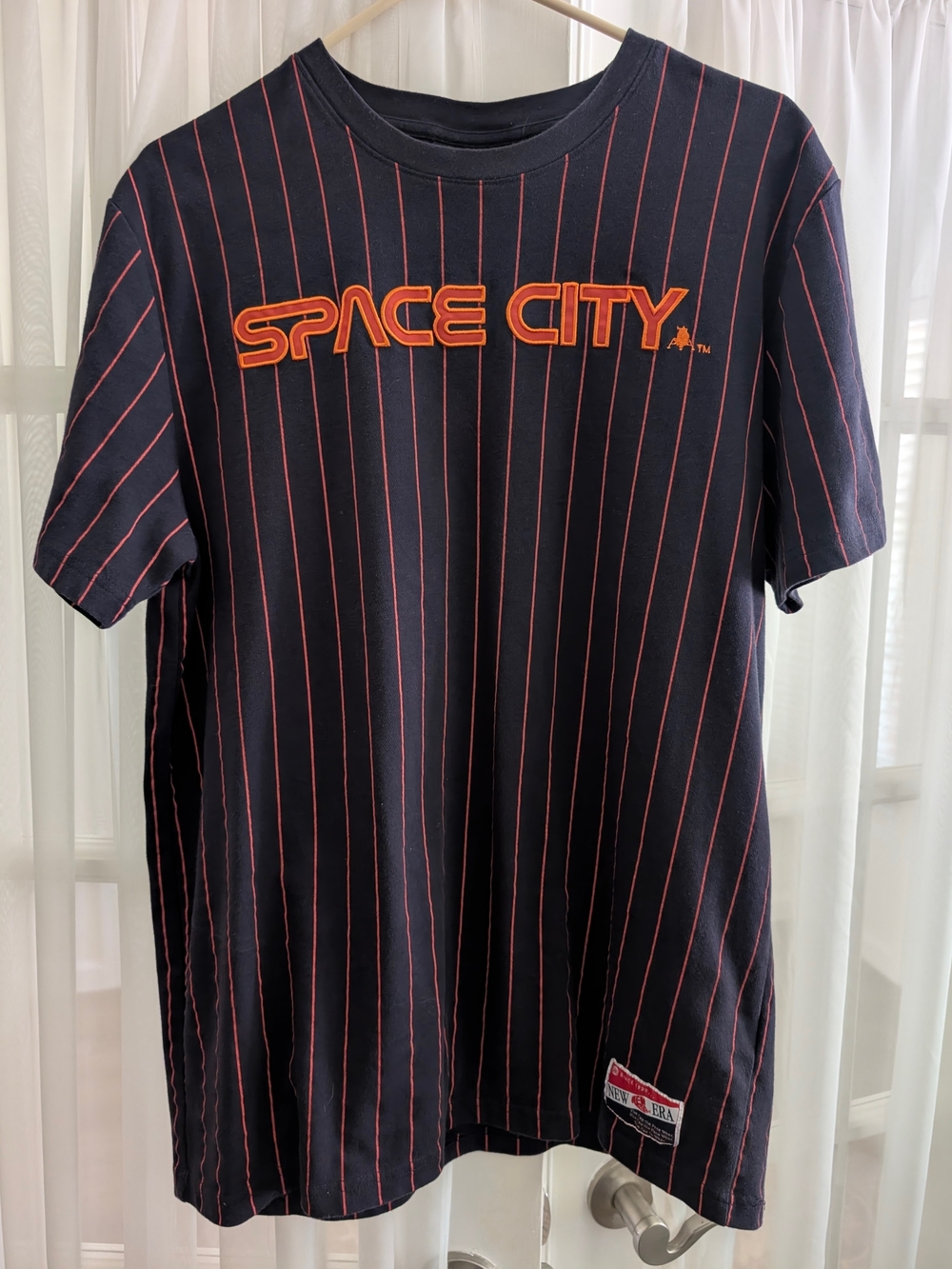 Men's Astros SPACE CITY LIMITED EDITION NAVY BLUE with ORANGE Pinstripes